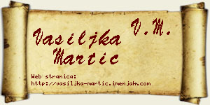 Vasiljka Martić vizit kartica